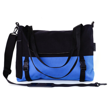 Go Anywhere Bag, Black Blue Canvas