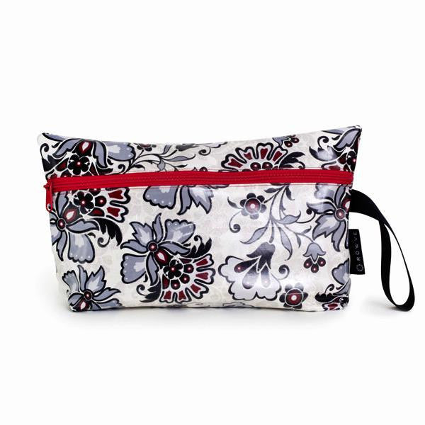 medium hot yoga bag, black flowers yoga bag, swimming bag