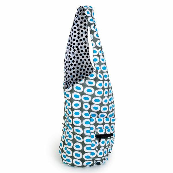 Yoga mat bag, yoga sling bag, turquoise and black yoga sling bag, sling bag