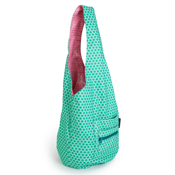 Turquoise sling bag, yoga sling bag, shopping sling bag